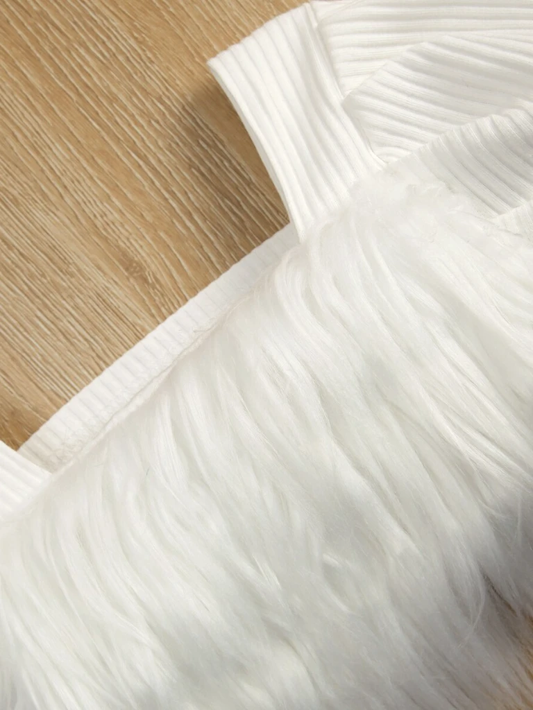 Fur Crop Top And Vegan Leather Skort Set 6 Fur Crop Top And Vegan Leather Skort Set - Image 6