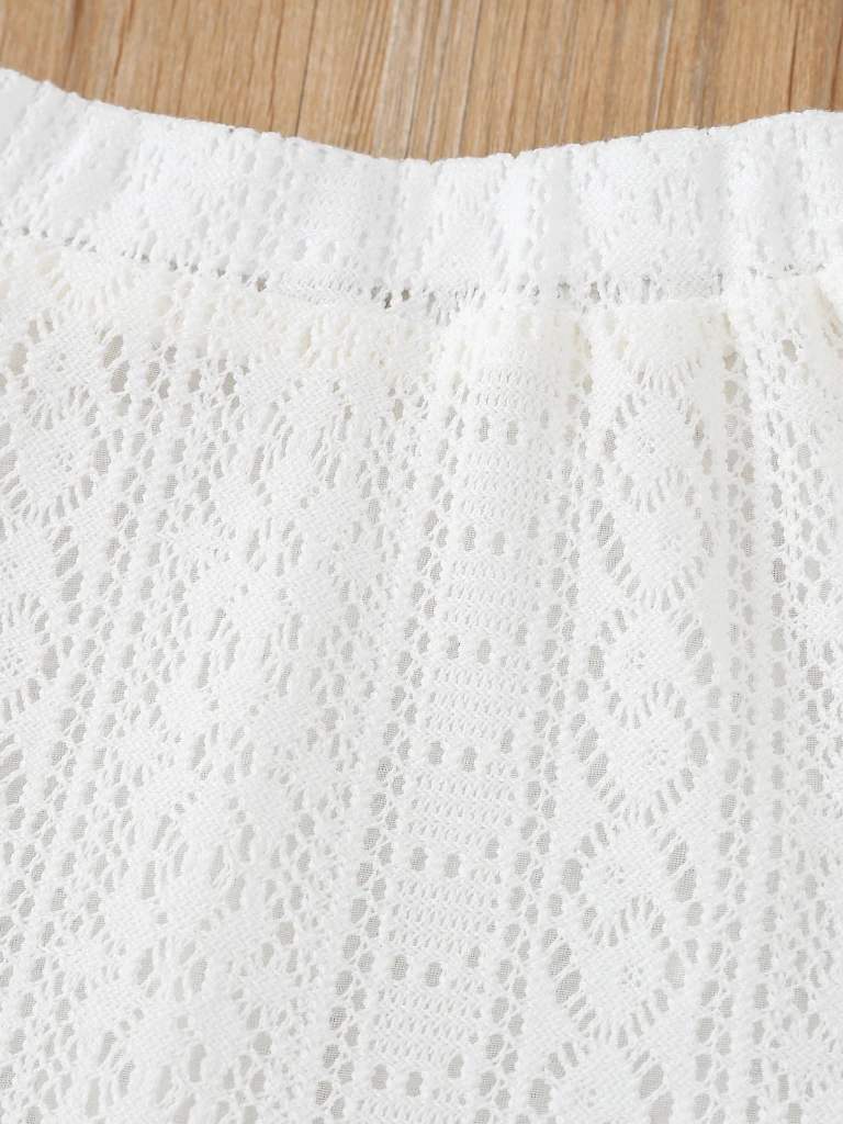 Ladylike Lace One Shoulder Crop Top & Skirt Set 5 Ladylike Lace One Shoulder Crop Top & Skirt Set - Image 5