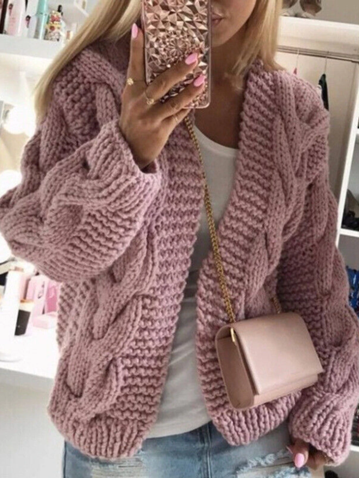 Mommy & Me Wrapped In Coziness Cable Knit Sweater 1 Mommy & Me Wrapped In Coziness Cable Knit Sweater