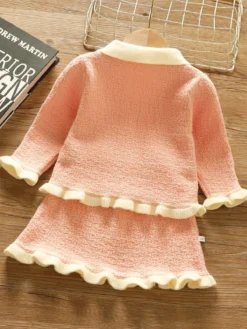 Fashionable Fall Pink Knit Sweater & Skirt Set -Kid's Apparel Sales 29Reizing 20for 20listings 20 29