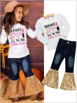 Brains & Beauty Sequin Bell Bottom Jean Set 14 Brains & Beauty Sequin Bell Bottom Jean Set -Kid's Apparel Sales 3 f27af3ea 07ea 4335 a399 ff29fb17c151