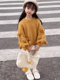 Pom Pom Precious Knit Sweater -Kid's Apparel Sales 3c0a444e7360ee5ea5ced12b3abe7732