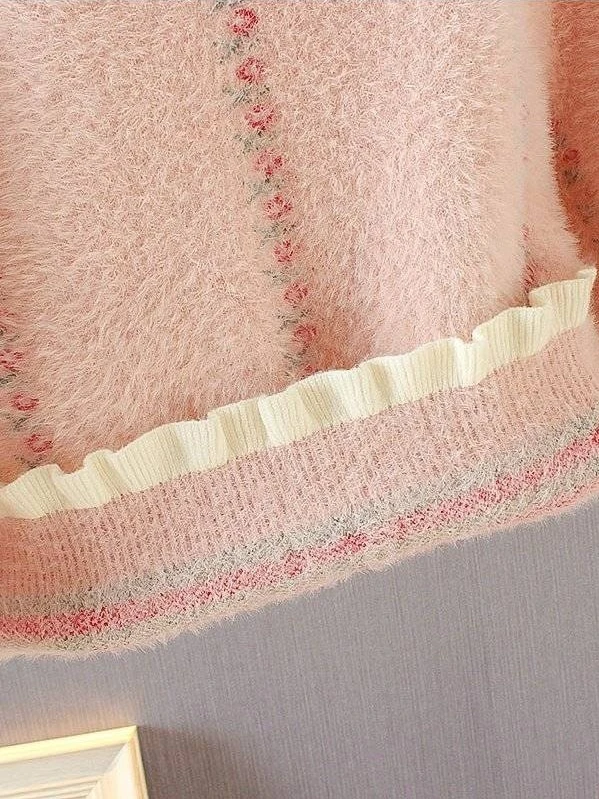 Fresh Flowers Fuzzy Sweater 5 Fresh Flowers Fuzzy Sweater - Image 5