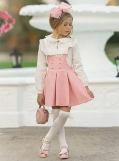 Little Miss Elegant Blouse & Overall Dress Set 9 Little Miss Elegant Blouse & Overall Dress Set -Kid's Apparel Sales 4