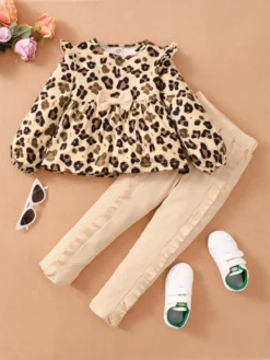 All That Sass Leopard Print Top & Pants Set