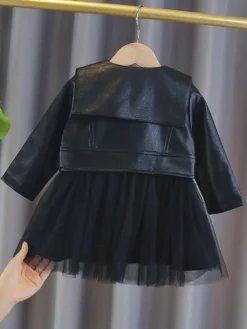 Wild Child Vegan Leather Jacket & Skirt Set -Kid's Apparel Sales 5065b6a1b00a49099920b630b8fe344f