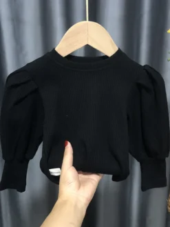 So Chic Puff Sleeve Knit Sweater -Kid's Apparel Sales 58ab8b34d46bdf43c2a08dd6c8ab3743