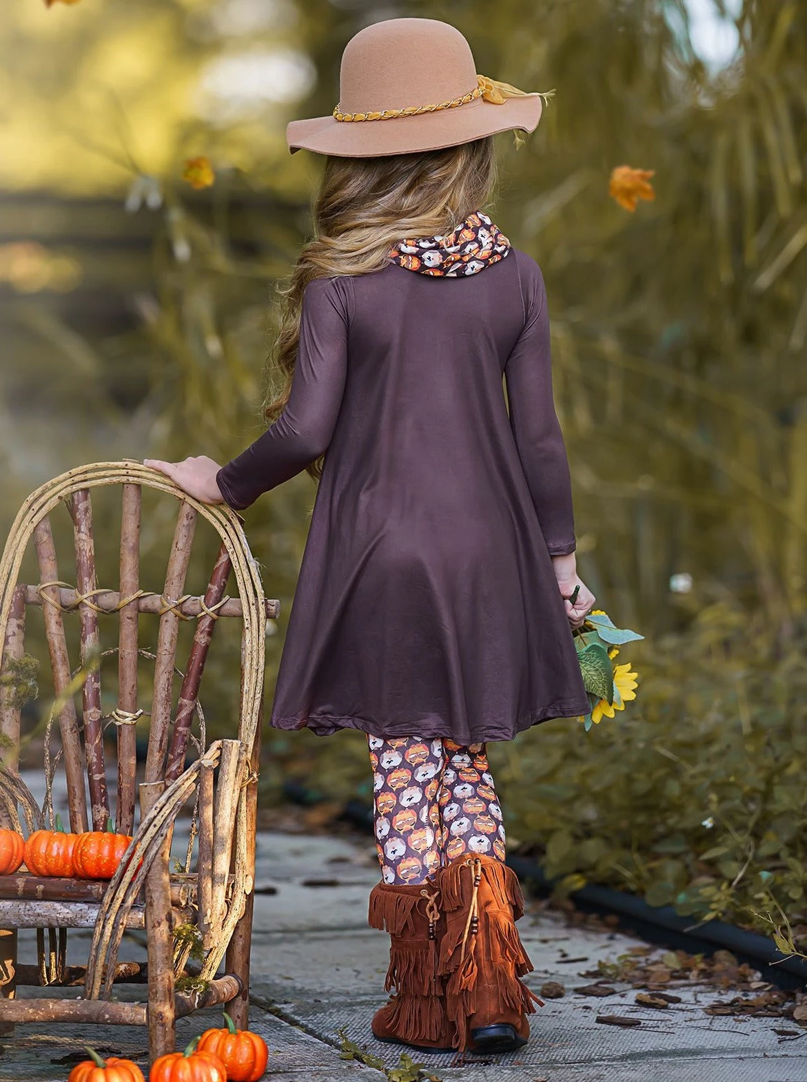 Furry Friends Slouch Pocket Tunic, Scarf & Legging Set 7 Furry Friends Slouch Pocket Tunic, Scarf & Legging Set - Image 7