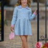 My Little Model Blue Monogram Dress