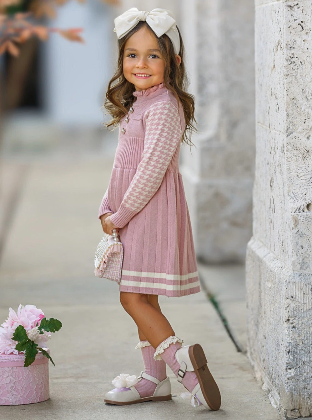 Ivy League Knitted Houndstooth Dress 3 Ivy League Knitted Houndstooth Dress - Image 3