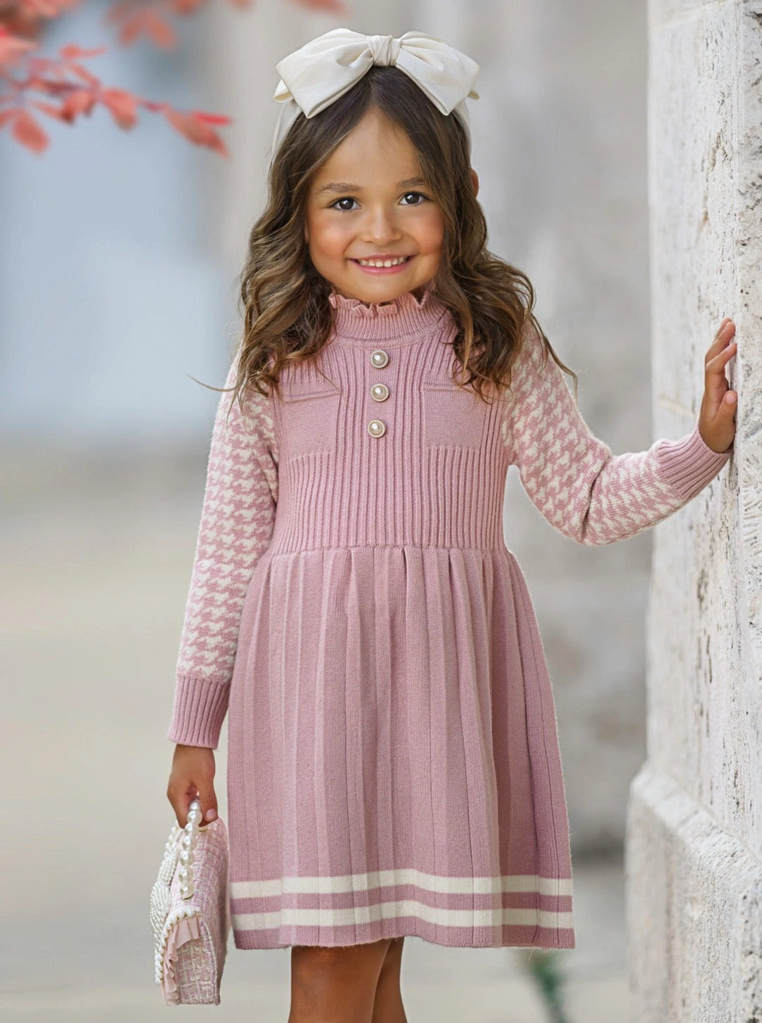 Ivy League Knitted Houndstooth Dress 1 Ivy League Knitted Houndstooth Dress