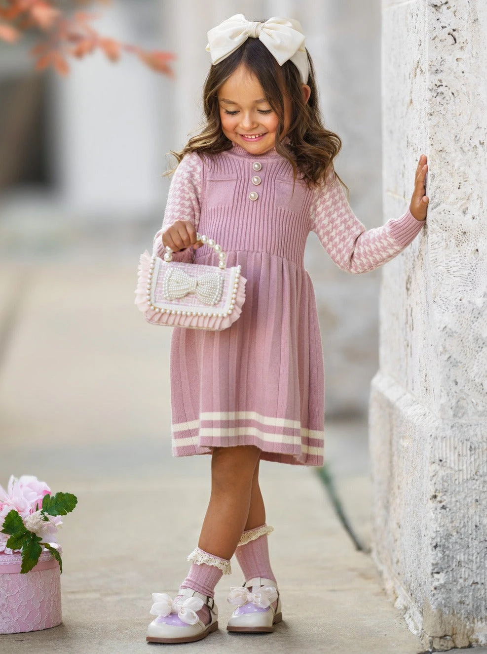 Ivy League Knitted Houndstooth Dress 6 Ivy League Knitted Houndstooth Dress - Image 6