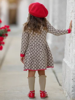 My Little Model Beige Sweater Dress 10 My Little Model Beige Sweater Dress -Kid's Apparel Sales 6731359486016 Beige 3