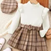Campus Cutie 4-Piece Plaid Skirt Set