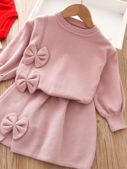 Oh So Precious Bowknot Sweater & Skirt Set 3 Oh So Precious Bowknot Sweater & Skirt Set - Image 3