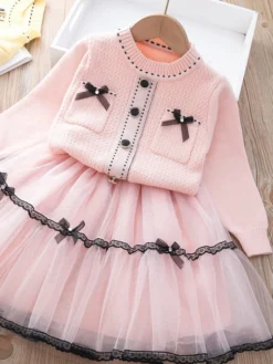 Bows & Tulle Sweater & Tutu Skirt Set -Kid's Apparel Sales 7f78056881409e0b831592c45a3eda61
