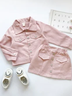 Out On The Town Denim Jacket & Skirt Set -Kid's Apparel Sales 8118e1e80cb0d7a6b4159ad81052086b