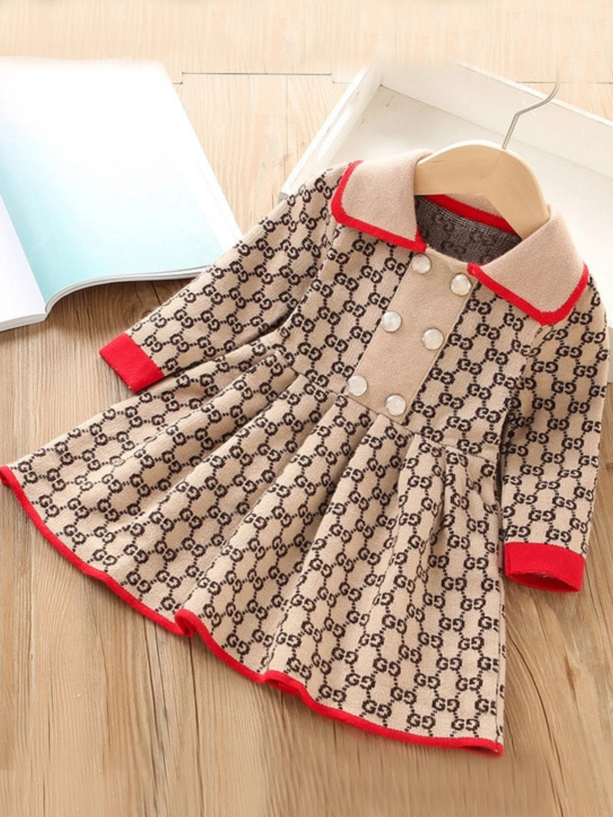 My Little Model Beige Sweater Dress 4 My Little Model Beige Sweater Dress - Image 4