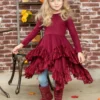 Style Queen Cranberry Tunic Dress