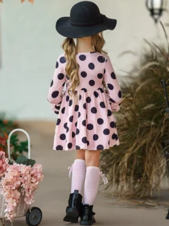 Playful Polka Dots Ruffled Dress -Kid's Apparel Sales AUG20CPDR1BCD 1
