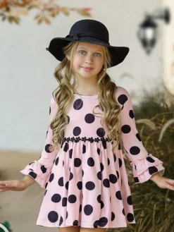 Playful Polka Dots Ruffled Dress