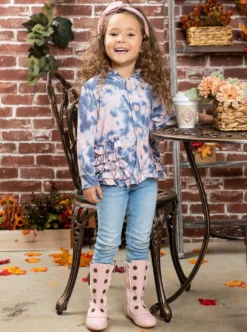 Splash Of Tie Dye Hoodie Cardigan -Kid's Apparel Sales AUG20CPOUT3PG 8