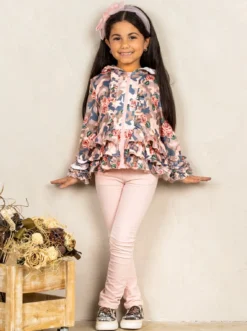 Classy Camo Ruffled Hoodie Jacket -Kid's Apparel Sales AUG20CPOUT4PTG 2