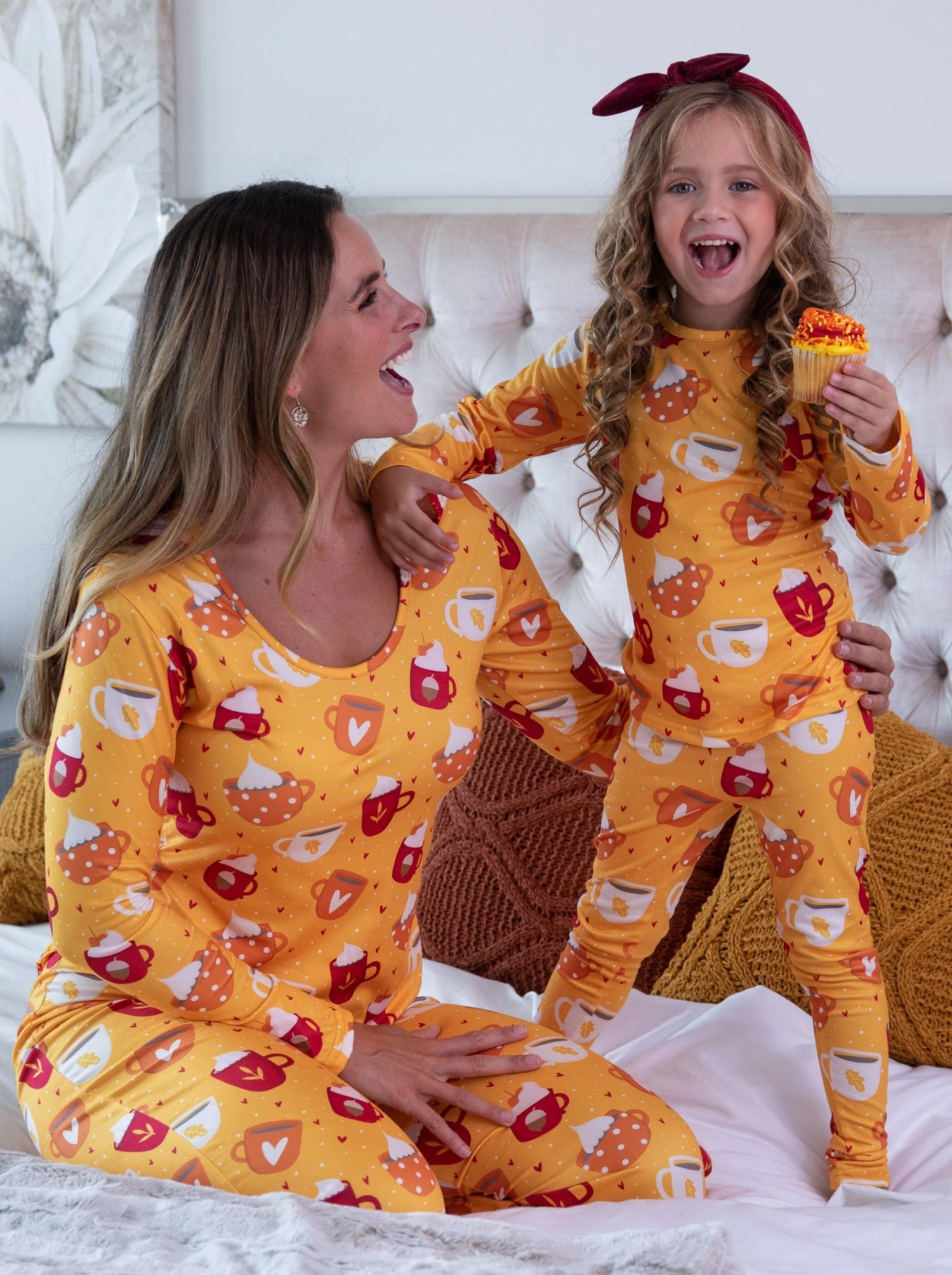 Mommy & Me Spicy Latte Pajama Set 2 Mommy & Me Spicy Latte Pajama Set - Image 2