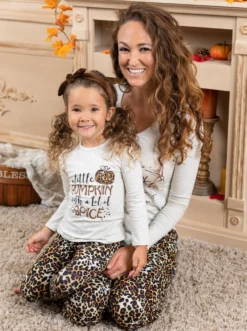 Mommy & Me Pumpkin Spice Life Pajama Set -Kid's Apparel Sales AUG20CPPAJ3LPL 10