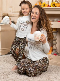 Mommy & Me Pumpkin Spice Life Pajama Set -Kid's Apparel Sales AUG20CPPAJ3LPL 4