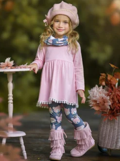Forest Friends Tunic, Legging & Scarf Set