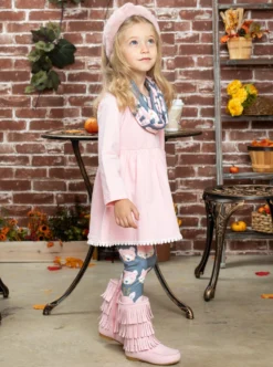 Forest Friends Tunic, Legging & Scarf Set -Kid's Apparel Sales AUG20CPSET5GPW 4 scaled