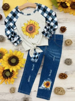 My Pretty Flower Patched Jeans Set -Kid's Apparel Sales AUG20CPSET6BPS scaled