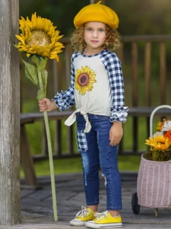 My Pretty Flower Patched Jeans Set -Kid's Apparel Sales AUG20CPSET6BPS 2