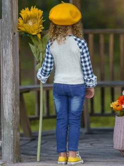 My Pretty Flower Patched Jeans Set -Kid's Apparel Sales AUG20CPSET6BPS 4