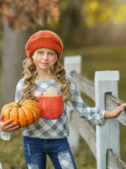But First, Pumpkin Spice Patched Jeans Set 10 But First, Pumpkin Spice Patched Jeans Set -Kid's Apparel Sales AUG20CPSET8GPL 2