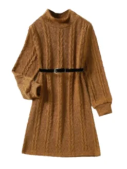 Marigold Glam Cable Knit Belted Sweater Dress -Kid's Apparel Sales Copyofhalloween 52