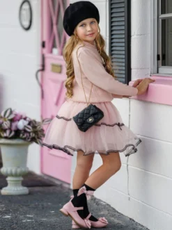 Bows & Tulle Sweater & Tutu Skirt Set -Kid's Apparel Sales DSC00549