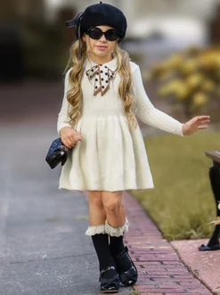 Dots & Bows Wool Sweater Dress -Kid's Apparel Sales DSC01336 edited Pixlr