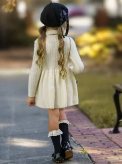 Dots & Bows Wool Sweater Dress -Kid's Apparel Sales DSC01391 edited Pixlr