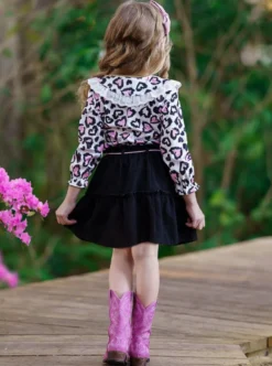 Lovely Diva Leopard Heart Skirt Set -Kid's Apparel Sales DSC08800