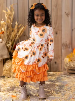 You Autumn Know Floral Tiered Ruffle Dress -Kid's Apparel Sales FALL12DR13CAYSF 3 scaled