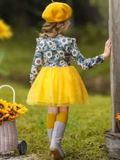 Bright As A Sunflower Ruffle Tutu Dress -Kid's Apparel Sales FALL12DR17CACSY 1