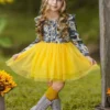 Bright As A Sunflower Ruffle Tutu Dress