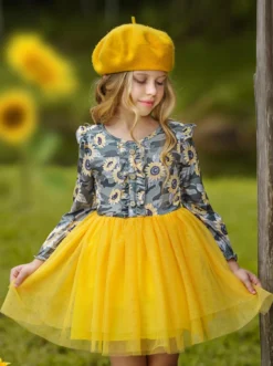 Bright As A Sunflower Ruffle Tutu Dress -Kid's Apparel Sales FALL12DR17CACSY 756a48e8 c40e 4614 9f96 e612b73f4b50