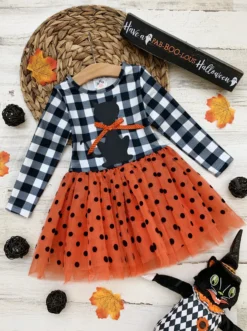 Bewitching Kitten Plaid & Polka Dot Tutu Dress 8 Bewitching Kitten Plaid & Polka Dot Tutu Dress -Kid's Apparel Sales FALL12DR1CAPCO scaled