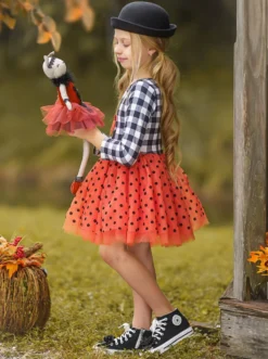 Bewitching Kitten Plaid & Polka Dot Tutu Dress 9 Bewitching Kitten Plaid & Polka Dot Tutu Dress -Kid's Apparel Sales FALL12DR1CAPCO 2