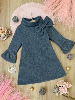 Fancy Fabulous Bow Ashen A-Line Dress 9 Fancy Fabulous Bow Ashen A-Line Dress -Kid's Apparel Sales FALL12DR6CAGR scaled