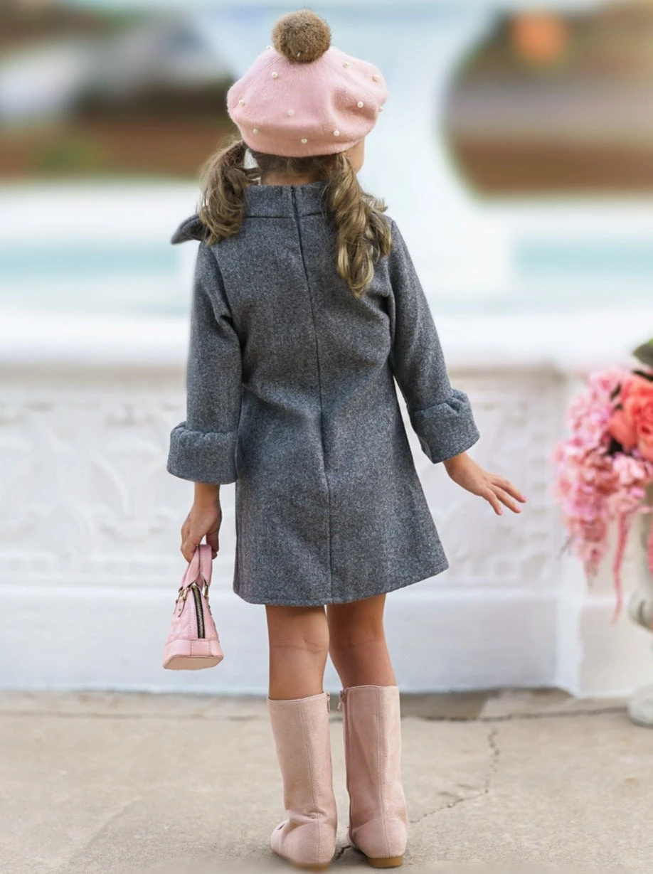 Fancy Fabulous Bow Ashen A-Line Dress 6 Fancy Fabulous Bow Ashen A-Line Dress - Image 6