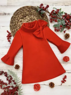 Fancy Fabulous Bow Cherry A-Line Dress -Kid's Apparel Sales FALL12DR6CARD 1 scaled